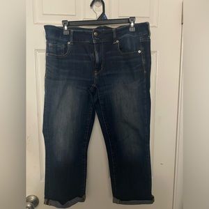 American eagle crop jeans size 14 regular stretch